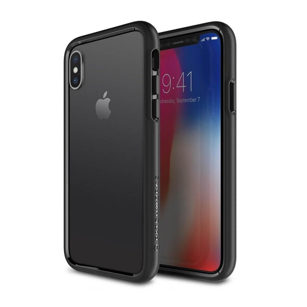 Удароустойчив хибриден бъмпер за iPhone XS, iPhone X (черен) - Patchworks Level Silhouette | JAR Computers Удароустойчив хибриден бъмпер за iPhone XS, iPhone X (черен) - Patchworks Level Silhouette