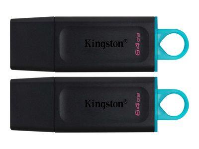 USB Флаш памет Kingston USB-Stick DataTraveler Exodia - USB 3.2 Gen 1 (3.1 Gen 1) - 2 pieces - 64 GB - Black | JAR Computers USB Флаш памет Kingston USB-Stick DataTraveler Exodia - USB 3.2 Gen 1 (3.1 Gen 1) - 2 pieces - 64 GB - Black
