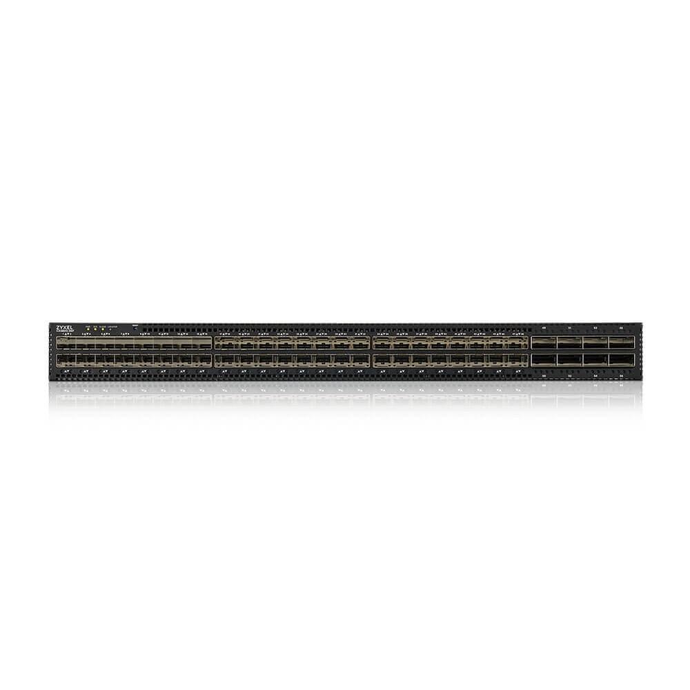 ZyXEL CX4800-56F, EU, 48-port 10/25G L3 Aggregation Fiber Switch with 8 100G Uplink (with 2 AC power supply)
