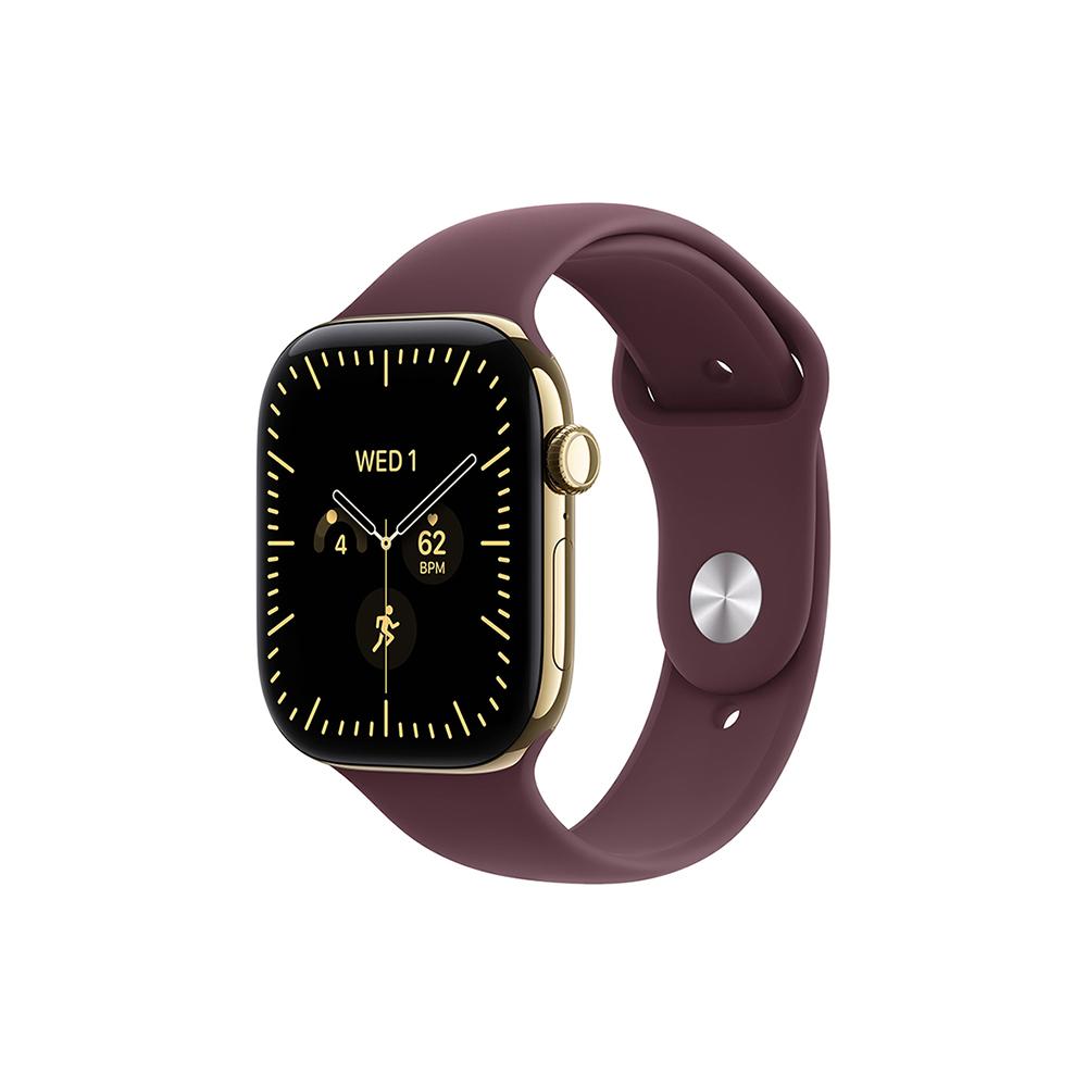 Apple Watch S12 Cellular 42mm Radiant Gold Titanium Case with Burgundy Sport Band - M/L | JAR Computers Apple Watch S12 Cellular 42mm Radiant Gold Titanium Case with Burgundy Sport Band - M/L
