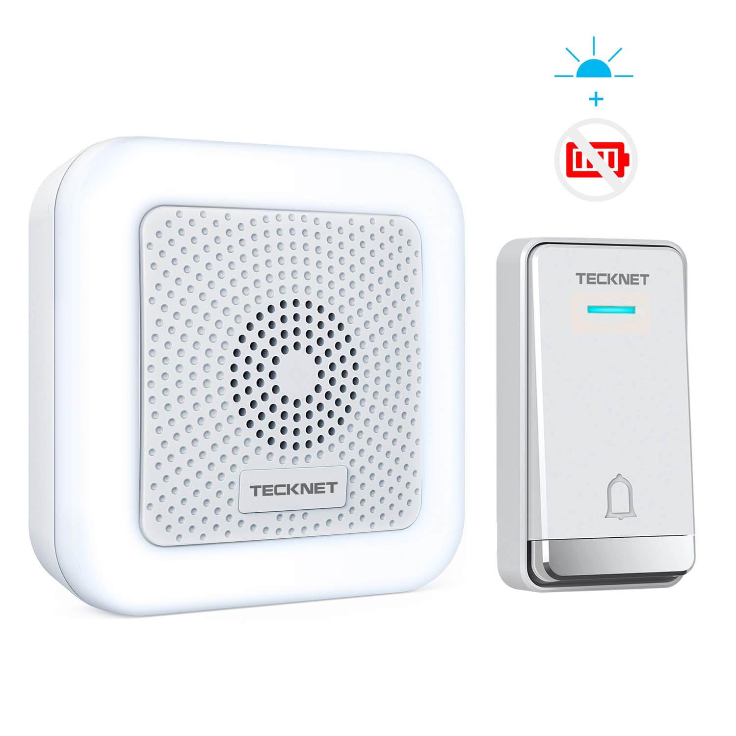 Безжичен стилен звънец за входна врата - TeckNet HDB01597WU01 Wireless DoorBell (бял) | JAR Computers Безжичен стилен звънец за входна врата - TeckNet HDB01597WU01 Wireless DoorBell (бял)