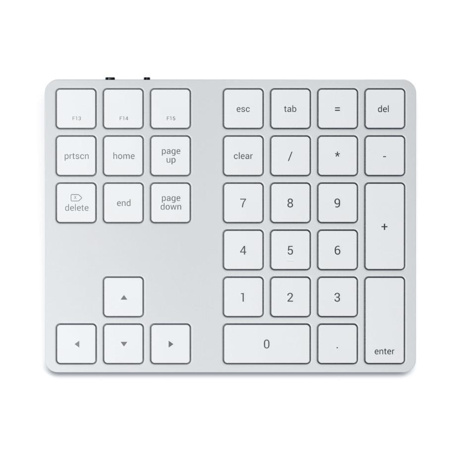 Безжична Bluetooth клавиатура за MacBook (сребрист)  - Satechi Aluminum Bluetooth Extended Keypad | JAR Computers Безжична Bluetooth клавиатура за MacBook (сребрист)  - Satechi Aluminum Bluetooth Extended Keypad