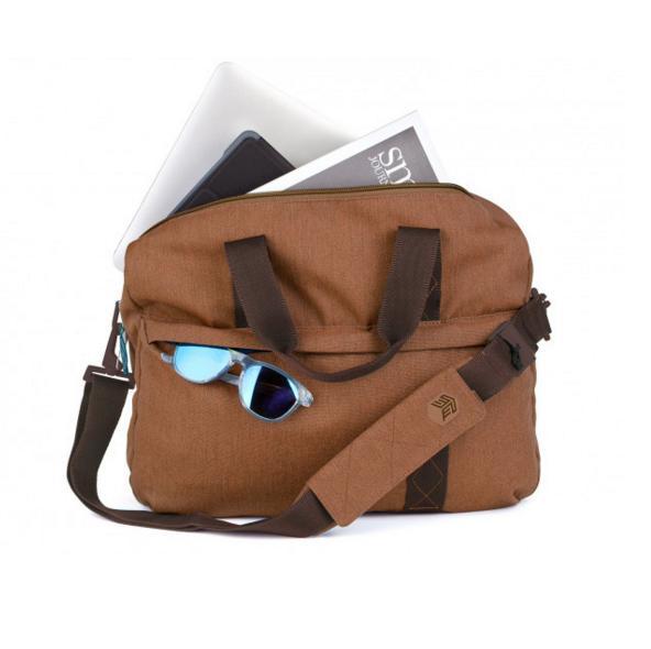 Дизайнерска чанта с дръжки за MacBook и преносими компютри до 15.4 инча - STM Judge Laptop Brief (кафяв) | JAR Computers Дизайнерска чанта с дръжки за MacBook и преносими компютри до 15.4 инча - STM Judge Laptop Brief (кафяв)