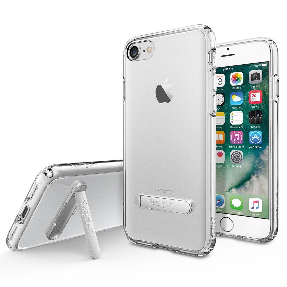 Хибриден кейс с висока степен на защита и поставка за iPhone 8, iPhone 7 - Spigen Ultra Hybrid Case S (прозрачен) | JAR Computers Хибриден кейс с висока степен на защита и поставка за iPhone 8, iPhone 7 - Spigen Ultra Hybrid Case S (прозрачен)