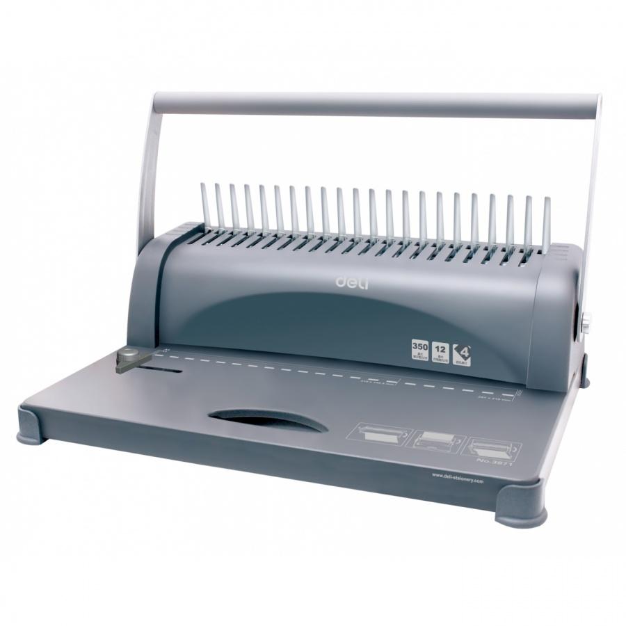 Подвързваща машина Deli Easy E3871, за пластмасови спирали, до 350 л. | JAR Computers Подвързваща машина Deli Easy E3871, за пластмасови спирали, до 350 л.