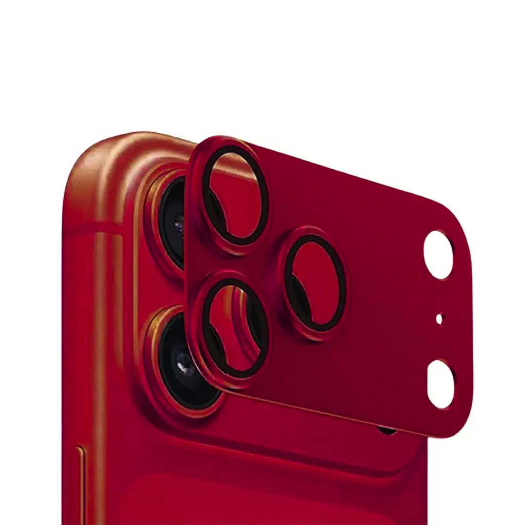 Предпазни стъклени лещи с цяла метална плочка за камерата на iPhone 18 Pro - Sunix Camera Lens Module Protector (dark cherry) | JAR Computers Предпазни стъклени лещи с цяла метална плочка за камерата на iPhone 18 Pro - Sunix Camera Lens Module Protector (dark cherry)