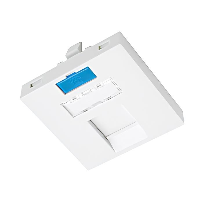 Розетка 1ХRJ45 празна M45 за Keystone Бяла - Solarix SXF-M-1-45-WH-P | JAR Computers Розетка 1ХRJ45 празна M45 за Keystone Бяла - Solarix SXF-M-1-45-WH-P