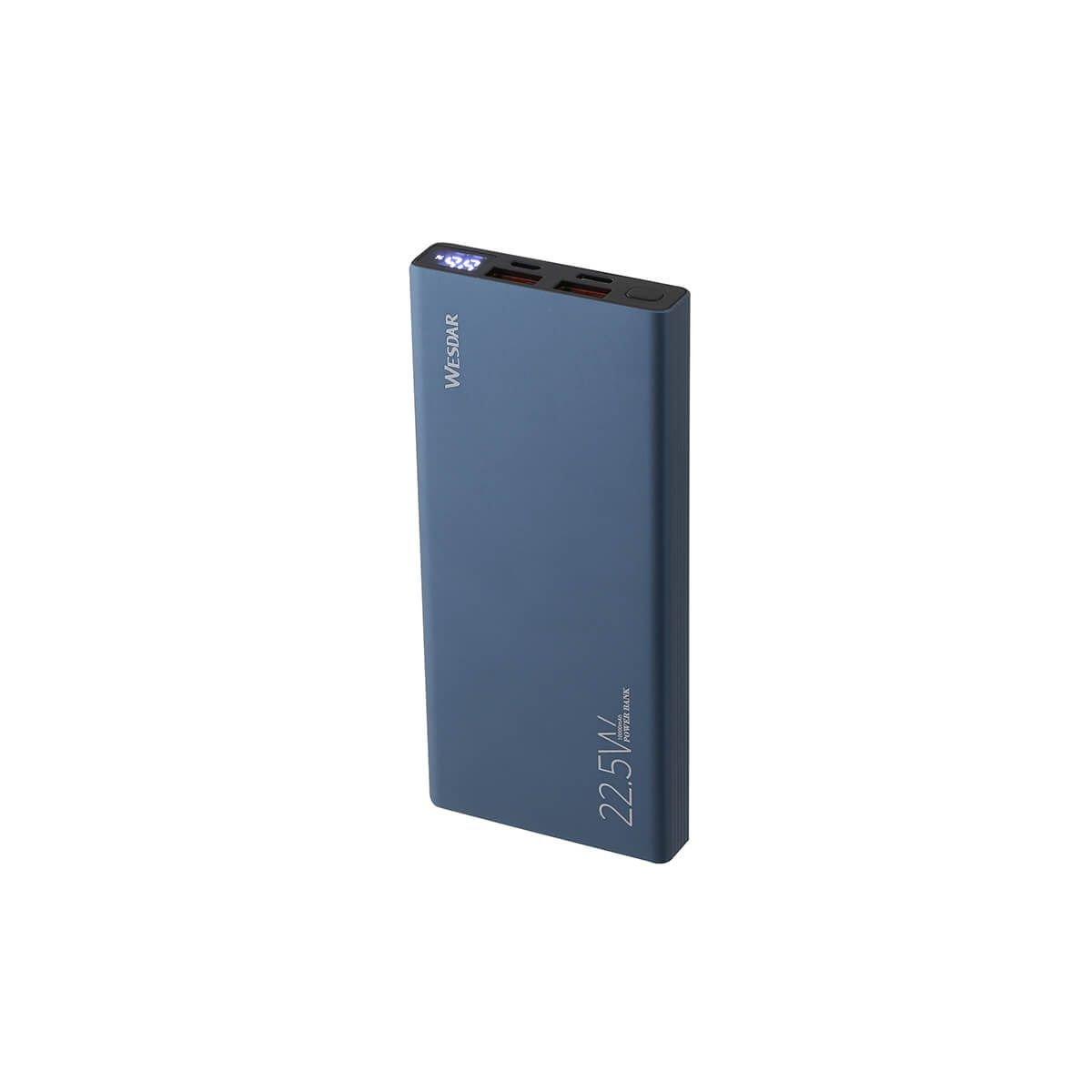 Външна батерия Wesdar S221, 10000 mAh, синя | JAR Computers Външна батерия Wesdar S221, 10000 mAh, синя