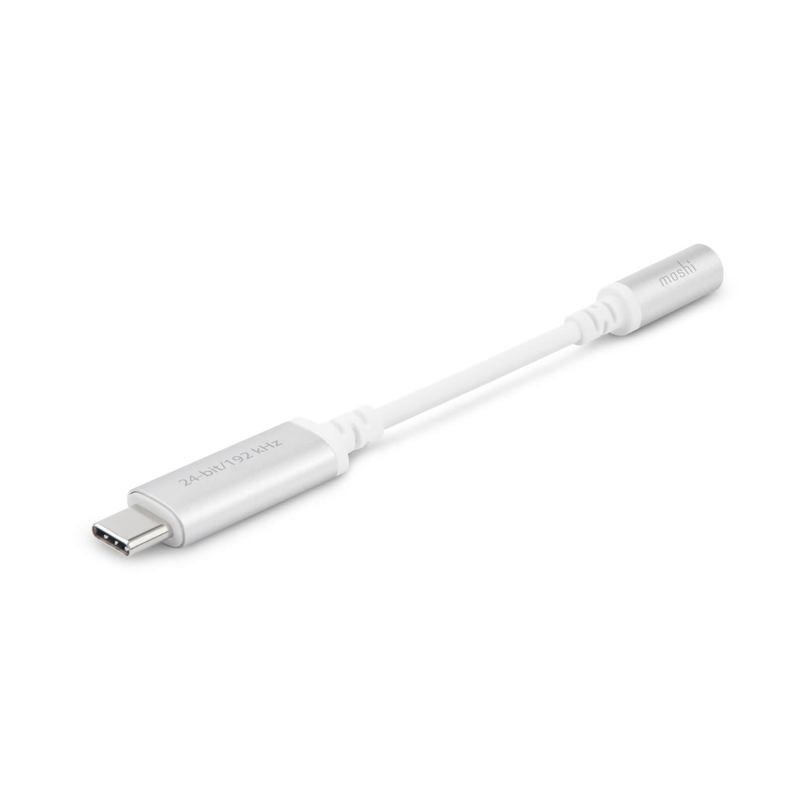 Активен адаптер USB-C към 3.5 мм. за устройства с USB-C порт - Moshi USB-C Digital Audio Adapter (сребрист) | JAR Computers Активен адаптер USB-C към 3.5 мм. за устройства с USB-C порт - Moshi USB-C Digital Audio Adapter (сребрист)