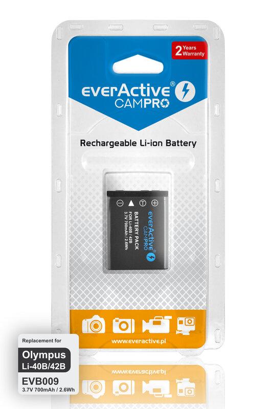 Батерия за апарат OLYMPUS Li-40B/ Li-42B  NIKON ENEL10 LiIon 3.7V 700mAh EVERACTIVE