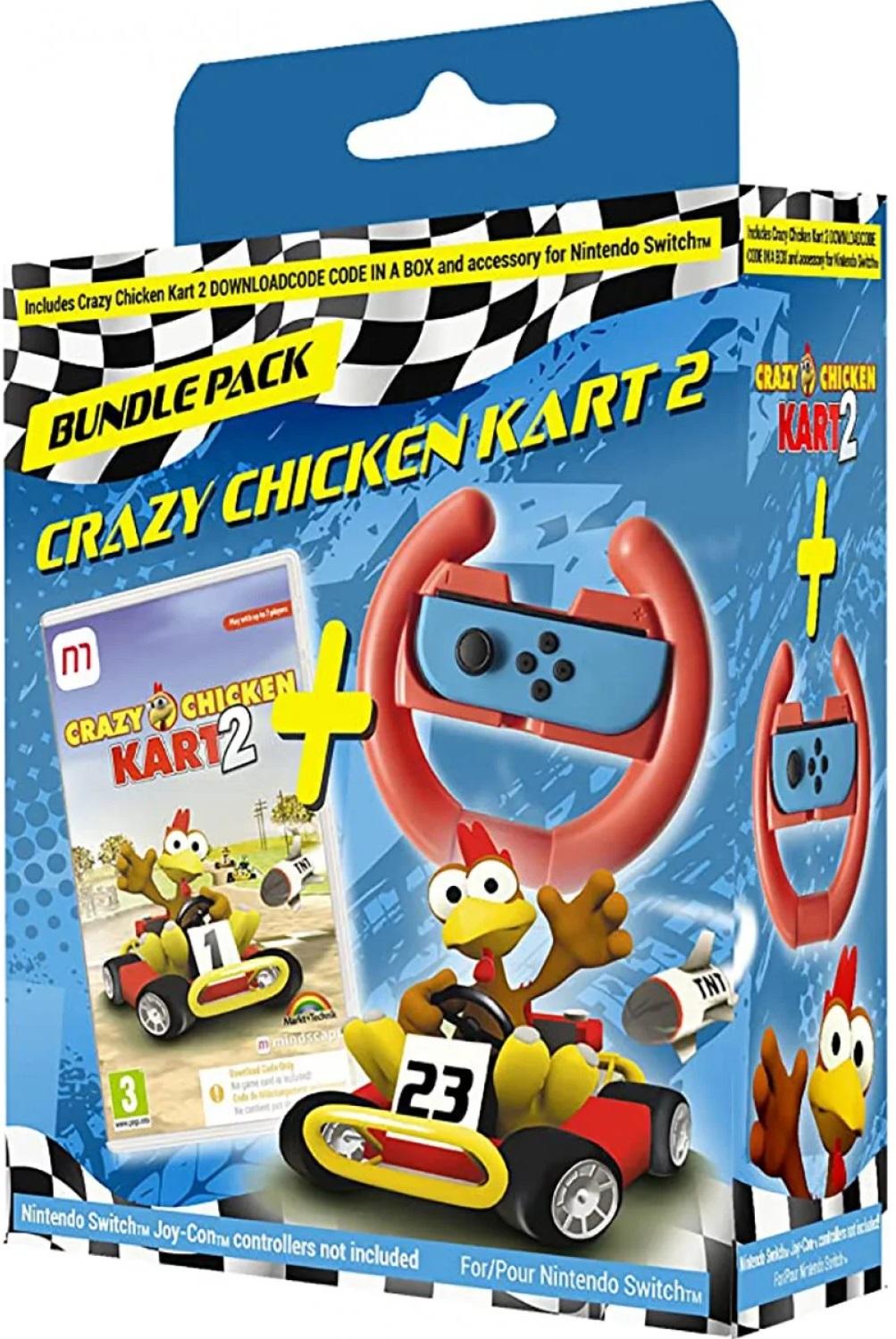 Crazy Chicken Kart 2 Steering Wheel Bundle - Код в кутия (Nintendo Switch)