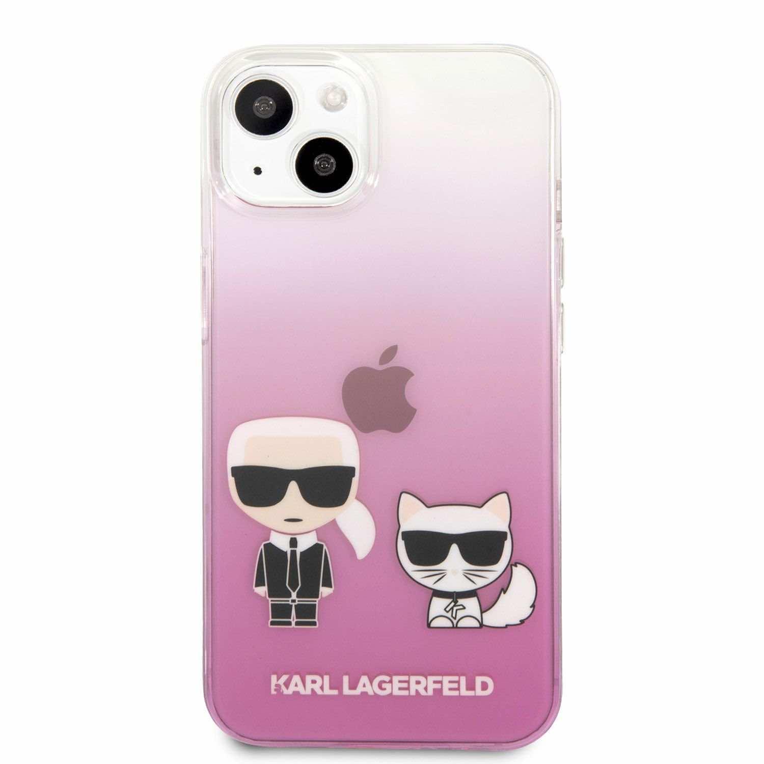 Дизайнерски кейс с висока защита за iPhone 13 mini (розов) - Karl Ikonik Karl and Choupette Case | JAR Computers Дизайнерски кейс с висока защита за iPhone 13 mini (розов) - Karl Ikonik Karl and Choupette Case