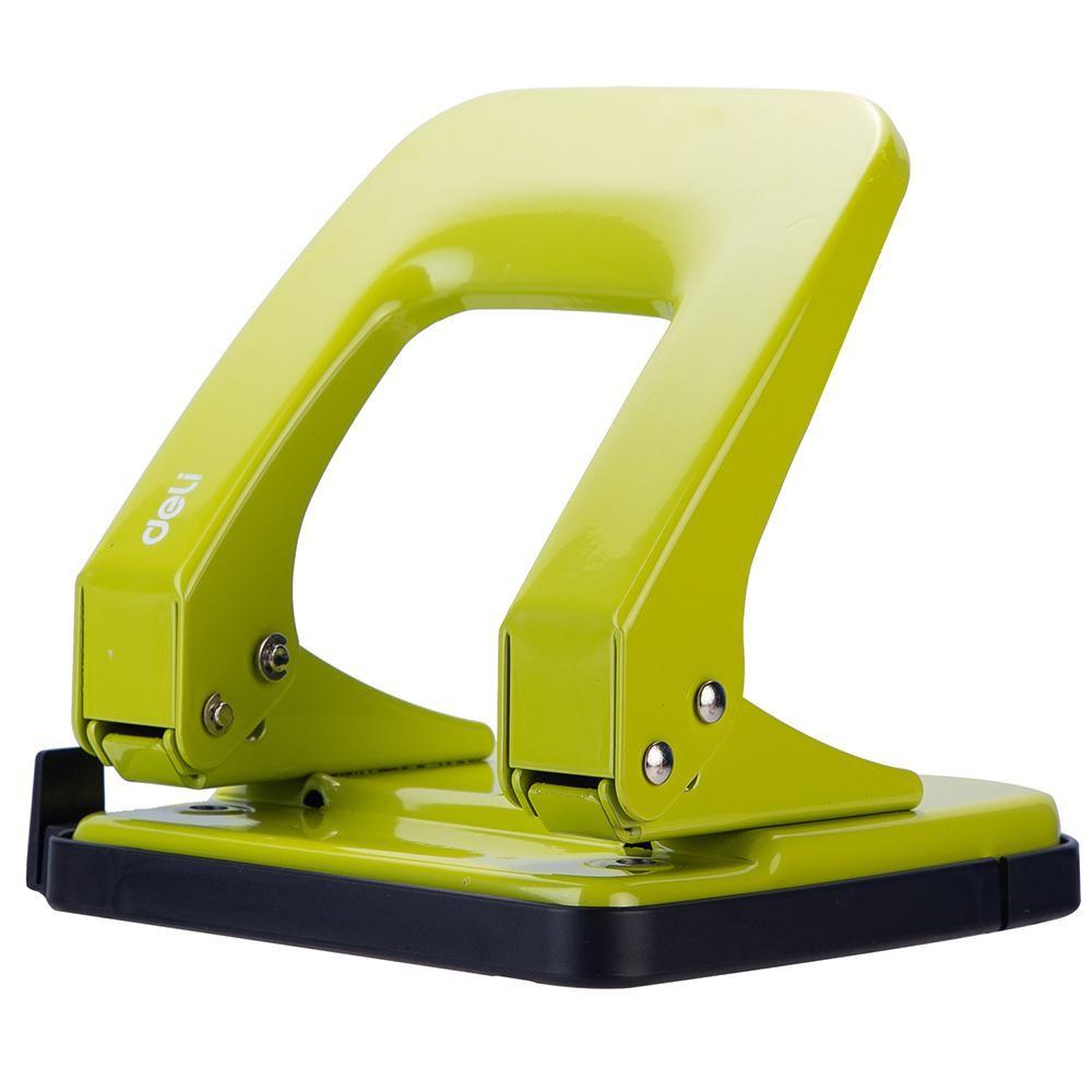 Перфоратор Deli Vivid, E0138, за 35 л.(80 г), с ограничител, пластмаса + метал, зелен | JAR Computers Перфоратор Deli Vivid, E0138, за 35 л.(80 г), с ограничител, пластмаса + метал, зелен