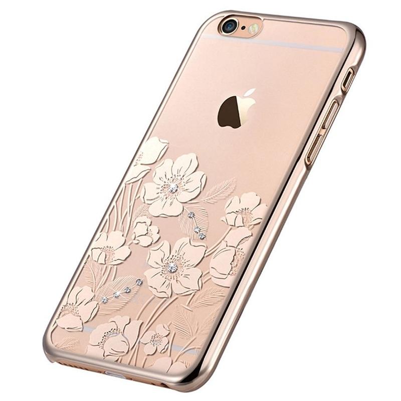 Поликарбонатов кейс за iPhone 6, iPhone 6S (с кристали Сваровски) - Devia Rococo Case (златист) | JAR Computers Поликарбонатов кейс за iPhone 6, iPhone 6S (с кристали Сваровски) - Devia Rococo Case (златист)