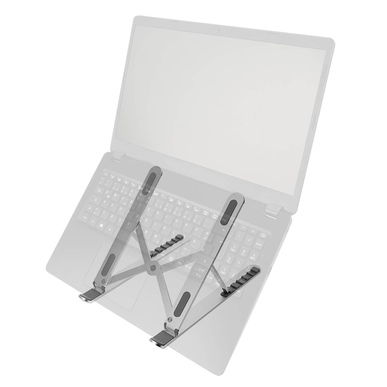 Сгъваема алуминиева поставка за MacBook и лаптопи до 17 инча - 4smarts Foldable Aluminium Stand for Laptops (сребрист) | JAR Computers Сгъваема алуминиева поставка за MacBook и лаптопи до 17 инча - 4smarts Foldable Aluminium Stand for Laptops (сребрист)