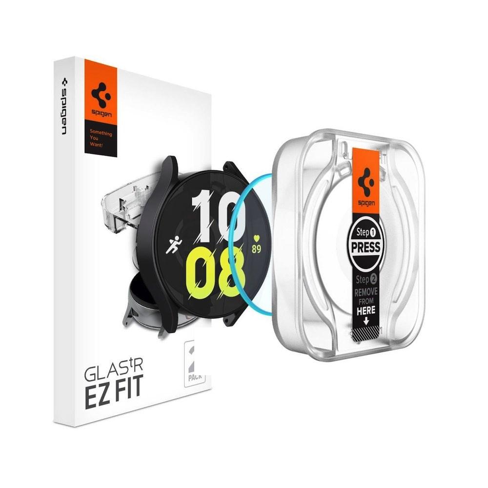 Стъклени защитни покрития за дисплея на Samsung Galaxy Watch 6 44мм - Spigen Tempered Glass GLAS.tR EZ Fit (2 броя) | JAR Computers Стъклени защитни покрития за дисплея на Samsung Galaxy Watch 6 44мм - Spigen Tempered Glass GLAS.tR EZ Fit (2 броя)