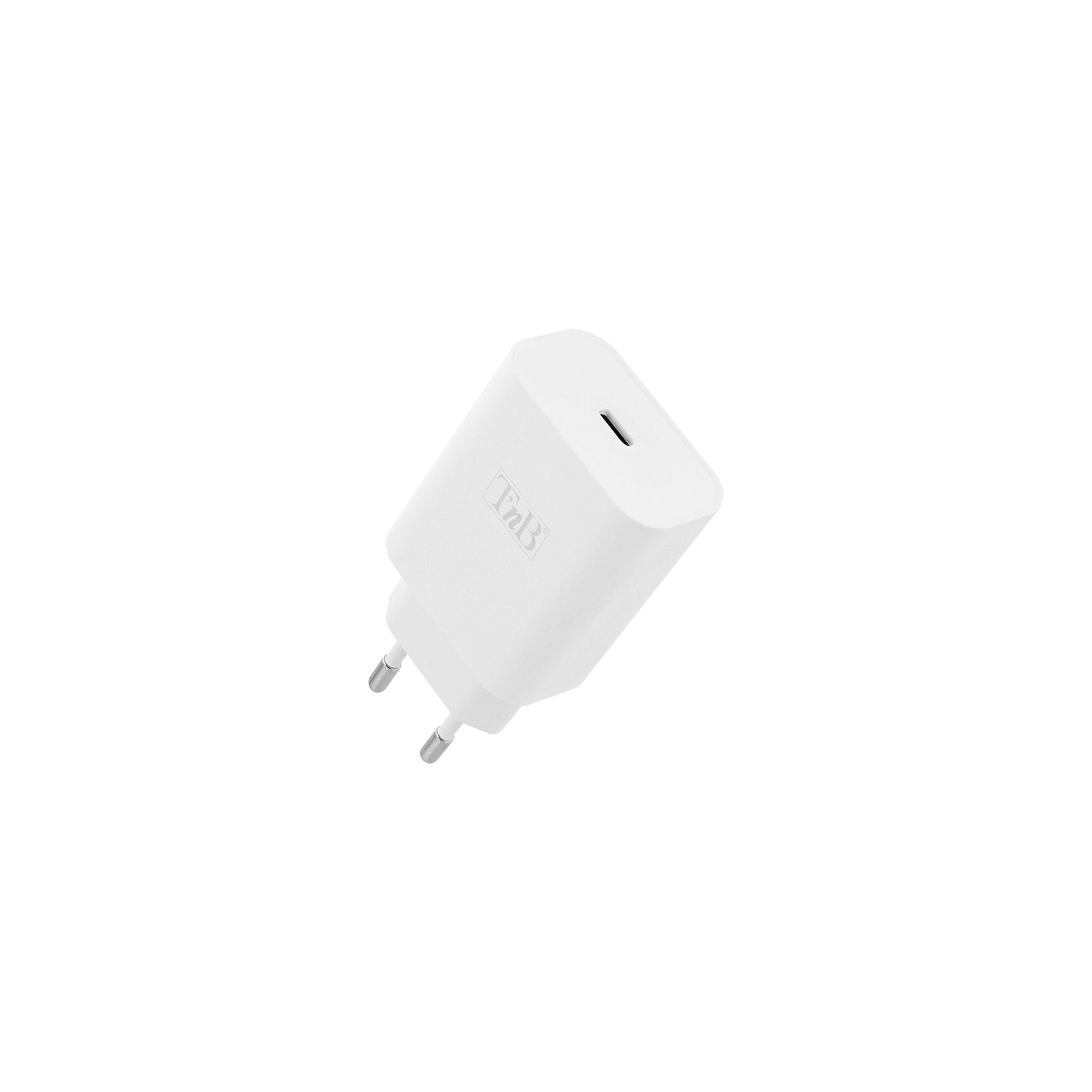 TNB Зарядно за телефон, с USB Type C кабел, 45 W, бяло | JAR Computers TNB Зарядно за телефон, с USB Type C кабел, 45 W, бяло
