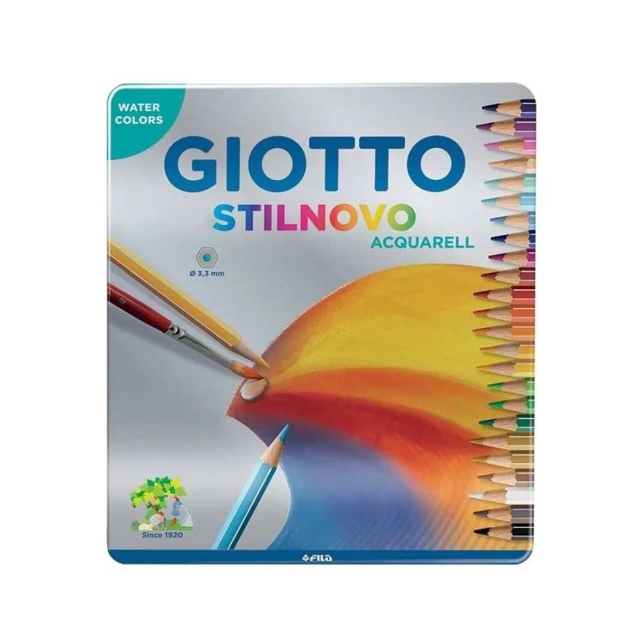 Акварелни цветни моливи GIOTTO STILNOVO ACQUARELL, шестоъгълно тяло, 24 цвята, в метална кутия | JAR Computers Акварелни цветни моливи GIOTTO STILNOVO ACQUARELL, шестоъгълно тяло, 24 цвята, в метална кутия