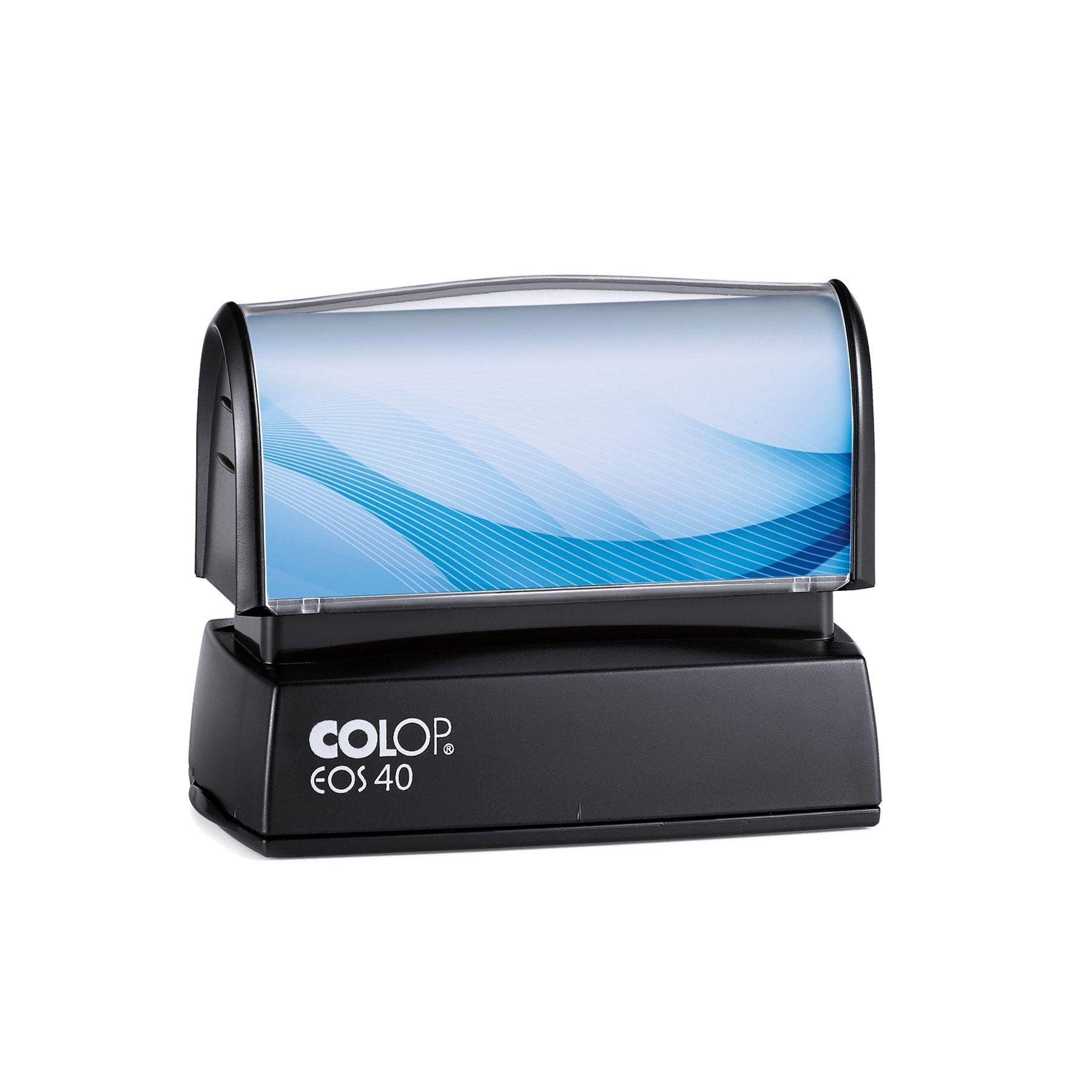 Colop Печат EOS, 40F, джобен, правоъгълен, 59 x 23 mm, син | JAR Computers Colop Печат EOS, 40F, джобен, правоъгълен, 59 x 23 mm, син