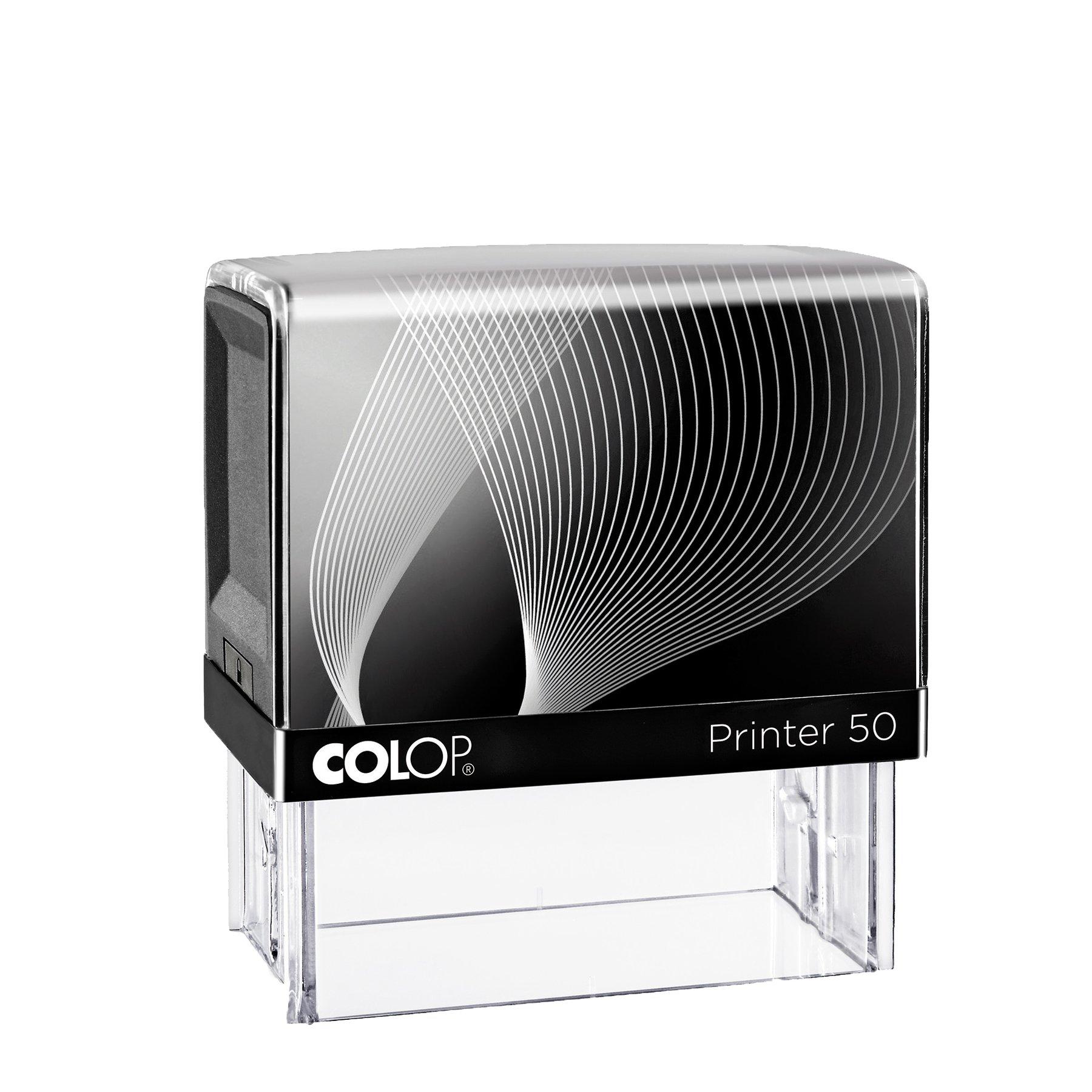 Colop Печат Printer 50, правоъгълен, 30 x 69 mm, черен | JAR Computers Colop Печат Printer 50, правоъгълен, 30 x 69 mm, черен