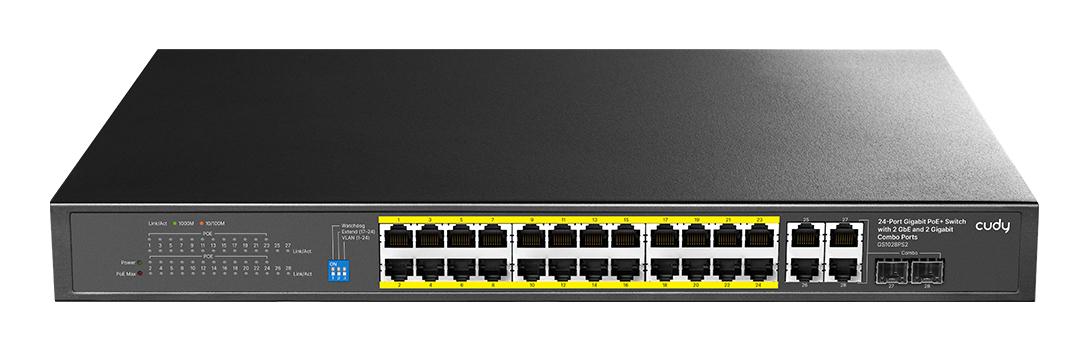 Cudy GS1028PS2 мрежов суич Gigabit Ethernet (10/100/1000) Захранване по Ethernet (PoE) Черен | JAR Computers Cudy GS1028PS2 мрежов суич Gigabit Ethernet (10/100/1000) Захранване по Ethernet (PoE) Черен