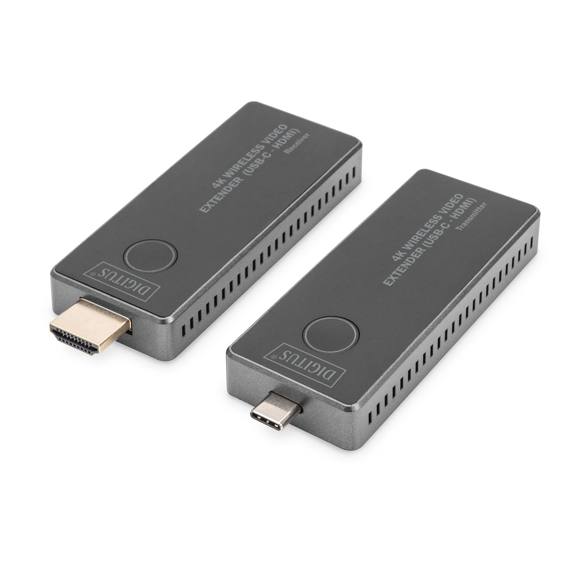 DIGITUS DS-55324 :: Видео extender, USB-C към HDMI, Wireless, 4K, 30 м | JAR Computers DIGITUS DS-55324 :: Видео extender, USB-C към HDMI, Wireless, 4K, 30 м