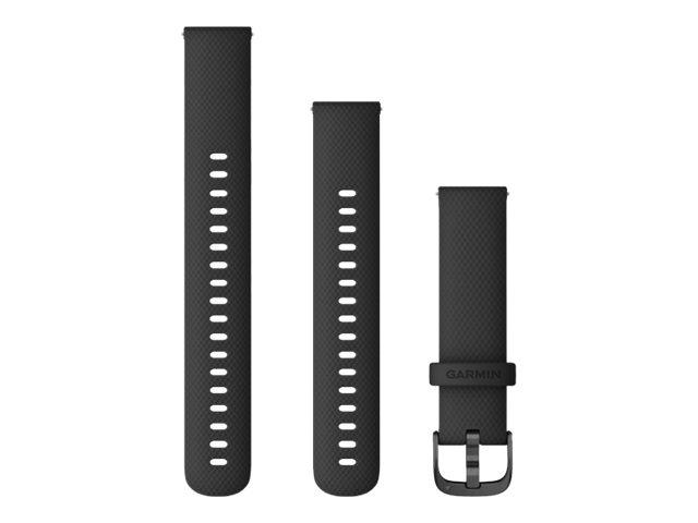 Garmin Ersatzarmband 18mm Silikon Schwarz/Schiefergrau | JAR Computers Garmin Ersatzarmband 18mm Silikon Schwarz/Schiefergrau