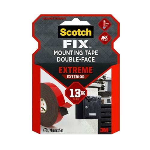 Монтажна лента Scotch-FIX Extreme Exterior PT1100-1950-P, 19 мм x 5 м, издържл. 13 кг, 1 кг/150 мм | JAR Computers Монтажна лента Scotch-FIX Extreme Exterior PT1100-1950-P, 19 мм x 5 м, издържл. 13 кг, 1 кг/150 мм