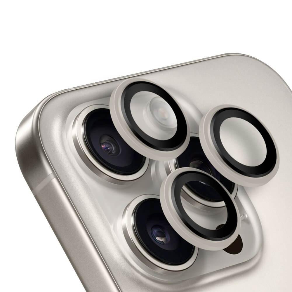 Предпазни стъклени лещи за камерата на iPhone 15 Pro, iPhone 15 Pro Max - OBALME Tempered Glass Camera Lens Protector (бежов) | JAR Computers Предпазни стъклени лещи за камерата на iPhone 15 Pro, iPhone 15 Pro Max - OBALME Tempered Glass Camera Lens Protector (бежов)