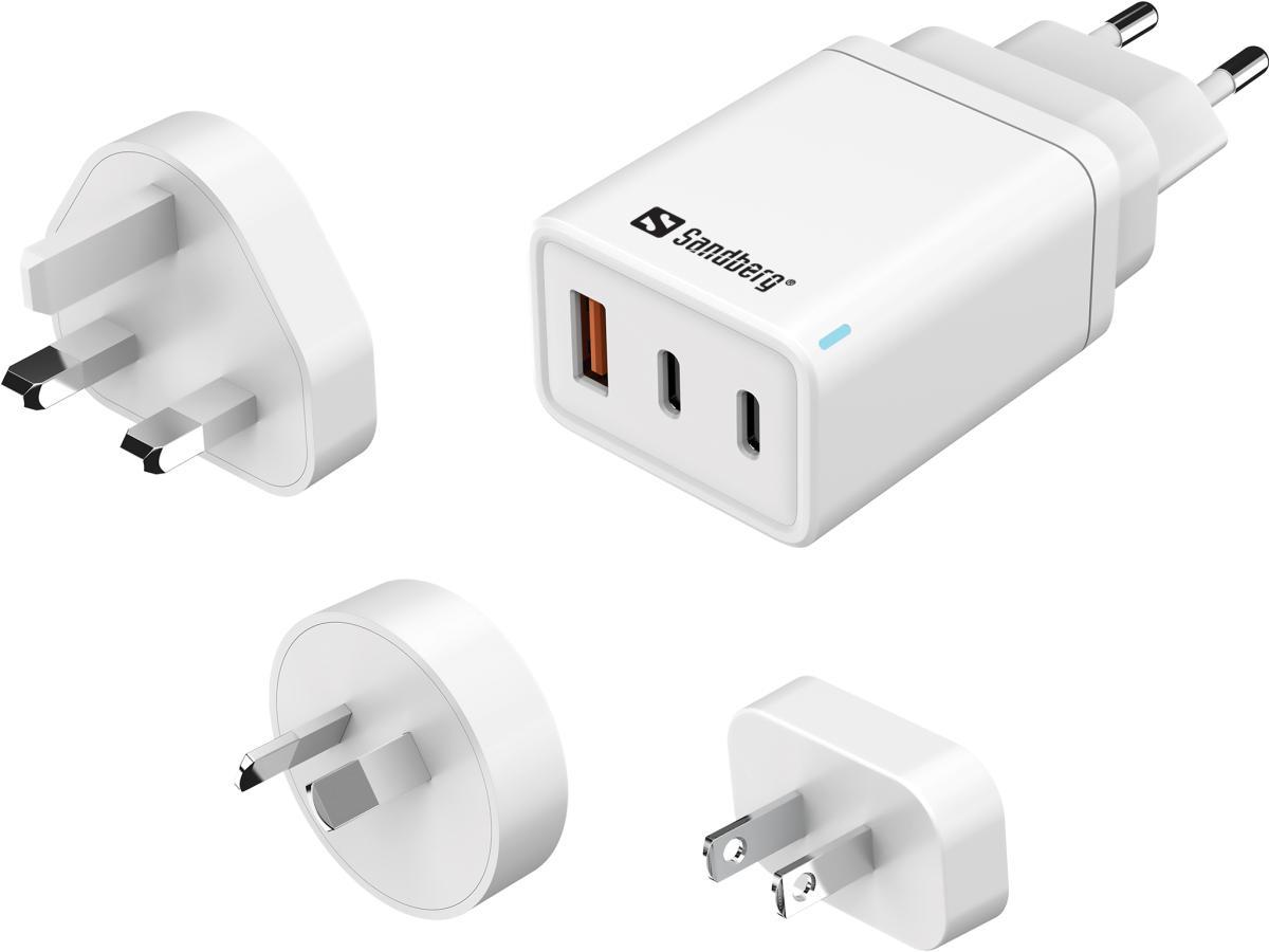 Sandberg 3in1 TravelCharger USB-C/A 65W | JAR Computers Sandberg 3in1 TravelCharger USB-C/A 65W