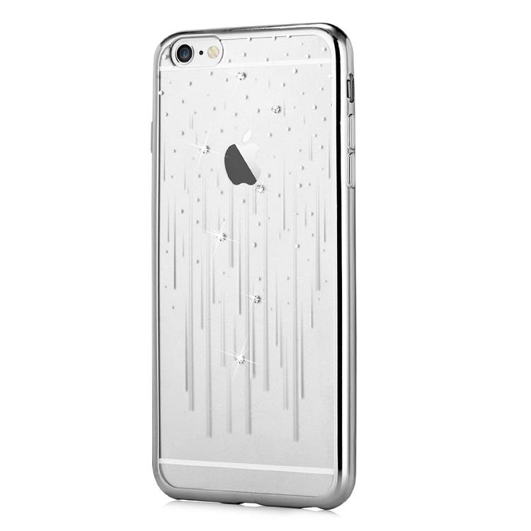 Силиконов (TPU) калъф за iPhone 5S, iPhone 5, iPhone SE (с кристали Сваровски) - Devia Meteor Case (сребрист) | JAR Computers Силиконов (TPU) калъф за iPhone 5S, iPhone 5, iPhone SE (с кристали Сваровски) - Devia Meteor Case (сребрист)
