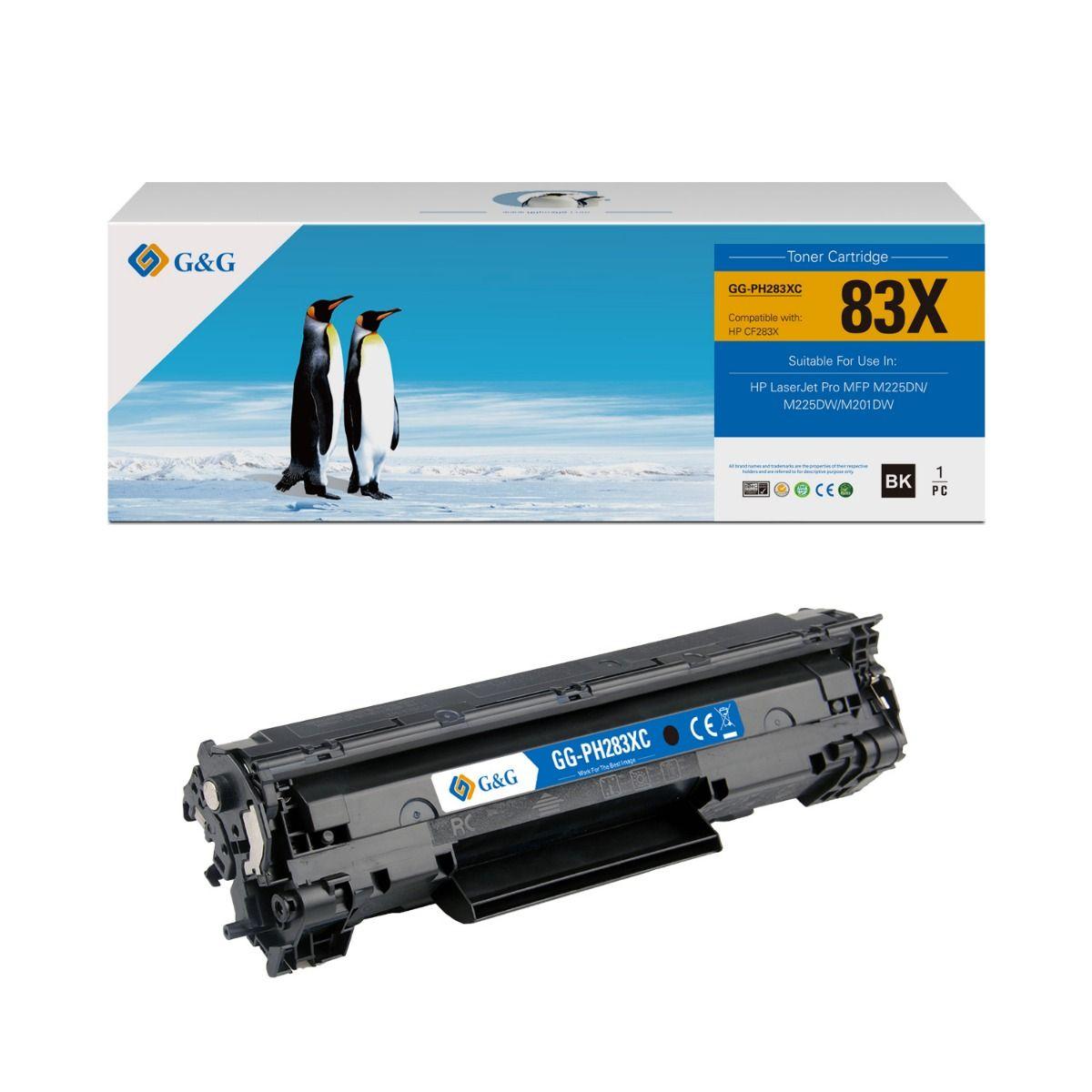Тонер касета G&G Black CF283X/CRG-737, унив., съвм. с HP LJProM125/М127/M201/M225/Canon, 2200 к. | JAR Computers Тонер касета G&G Black CF283X/CRG-737, унив., съвм. с HP LJProM125/М127/M201/M225/Canon, 2200 к.