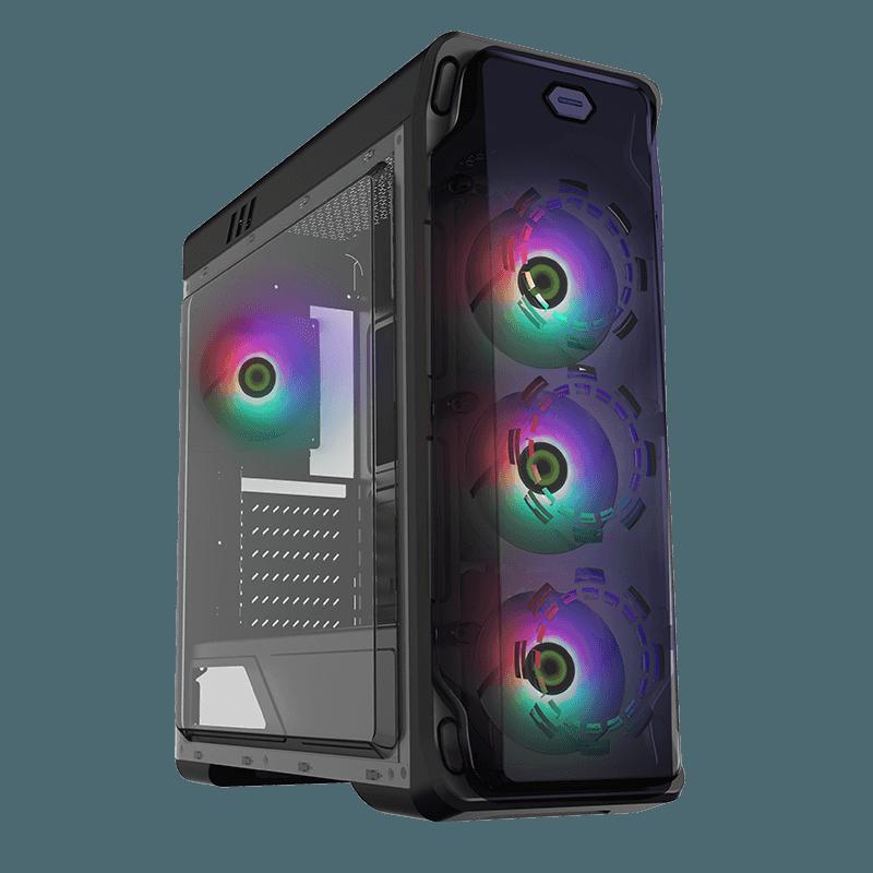 GameMax Computer Case StarLight Black, it comes with an acrylic plastic transparent front | JAR Computers GameMax Computer Case StarLight Black, it comes with an acrylic plastic transparent front