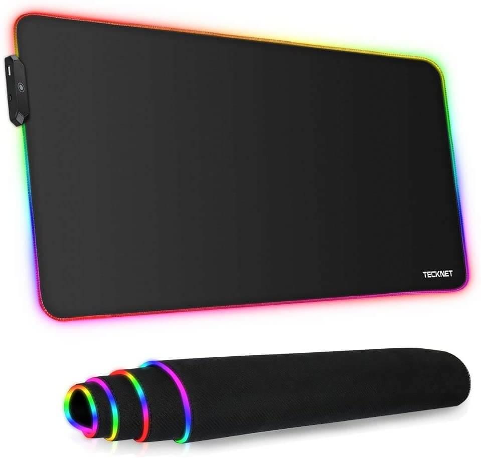Гейминг подложка за мишка с LED подсветка - TeckNet MGM01108BA01 RGB Gaming Mouse Mat (черен) | JAR Computers Гейминг подложка за мишка с LED подсветка - TeckNet MGM01108BA01 RGB Gaming Mouse Mat (черен)