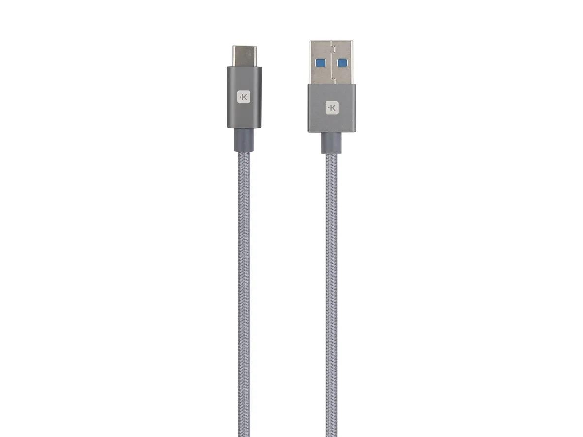 Кабел Skross, USB-A - USB-C, Метална оплетка, 1.20 м, Сив | JAR Computers Кабел Skross, USB-A - USB-C, Метална оплетка, 1.20 м, Сив