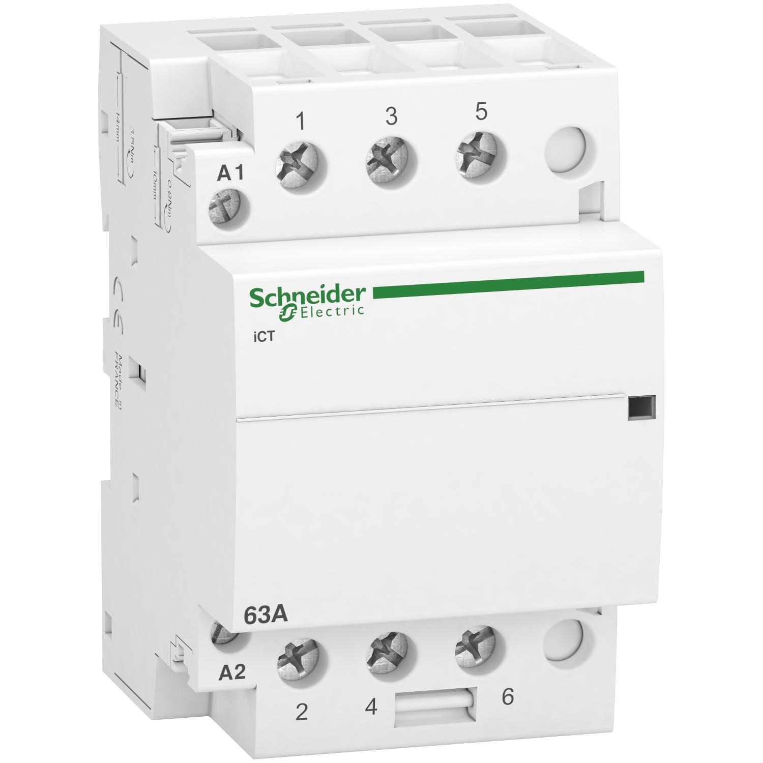 Контактор 63A 3NO 220...240V 50Hz - SCHNEIDER ELECTRIC Acti 9 iCT A9C20863 | JAR Computers Контактор 63A 3NO 220...240V 50Hz - SCHNEIDER ELECTRIC Acti 9 iCT A9C20863