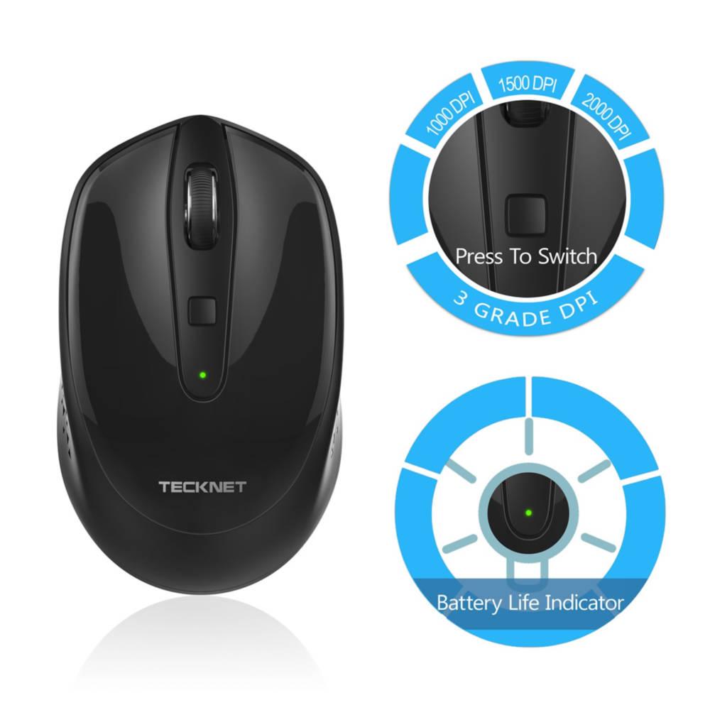 Малка безжична мишка (за Mac и PC) - TeckNet M005 2.4G Wireless Mouse (черна) | JAR Computers Малка безжична мишка (за Mac и PC) - TeckNet M005 2.4G Wireless Mouse (черна)