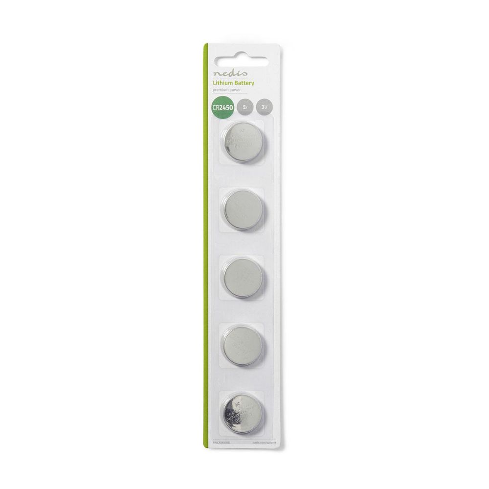 Nedis Lithium Batteries CR2450 3V 5pcs (BALCR24505BL) (NEDBALCR24505BL)