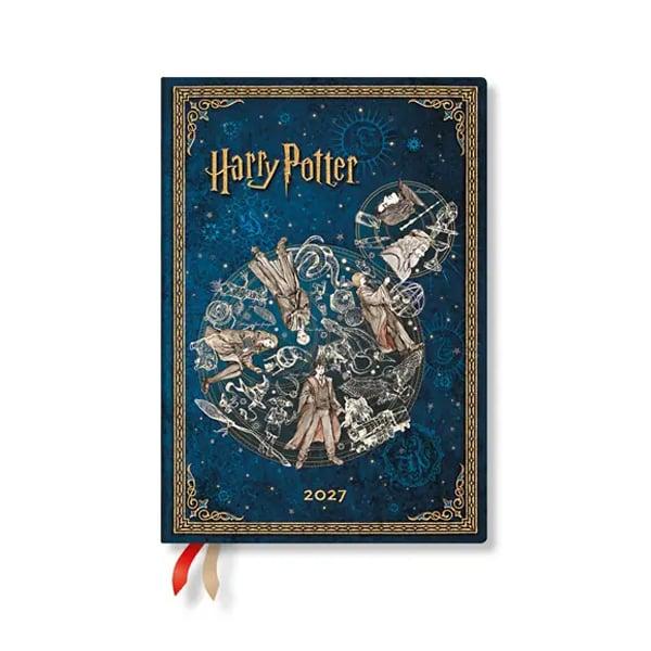 Paperblanks Планер Legends of Hogwarts, Midi, вертикален, твърда корица, 88 листа, за 2027 година
