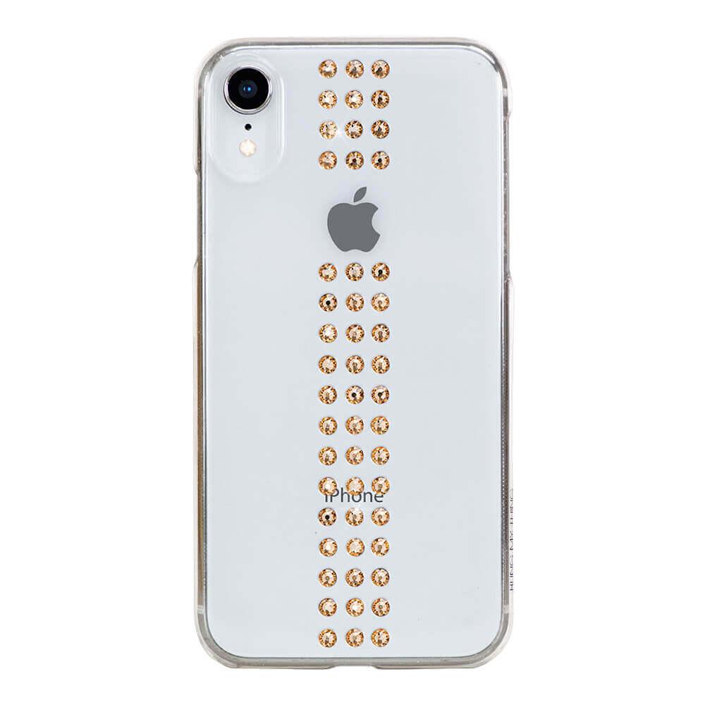 Поликарбонатов кейс с кристали Сваровски за iPhone XR - Bling My Thing Stripe Gold Swarovski (прозрачен) | JAR Computers Поликарбонатов кейс с кристали Сваровски за iPhone XR - Bling My Thing Stripe Gold Swarovski (прозрачен)