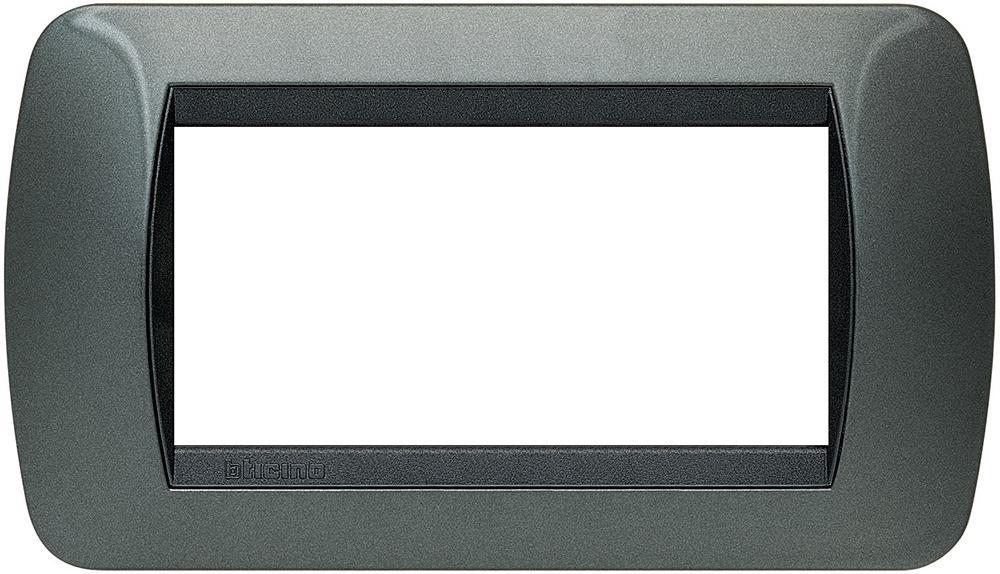 Рамка 4 мод. DARK STEEL TP LL International Bticino | JAR Computers Рамка 4 мод. DARK STEEL TP LL International Bticino