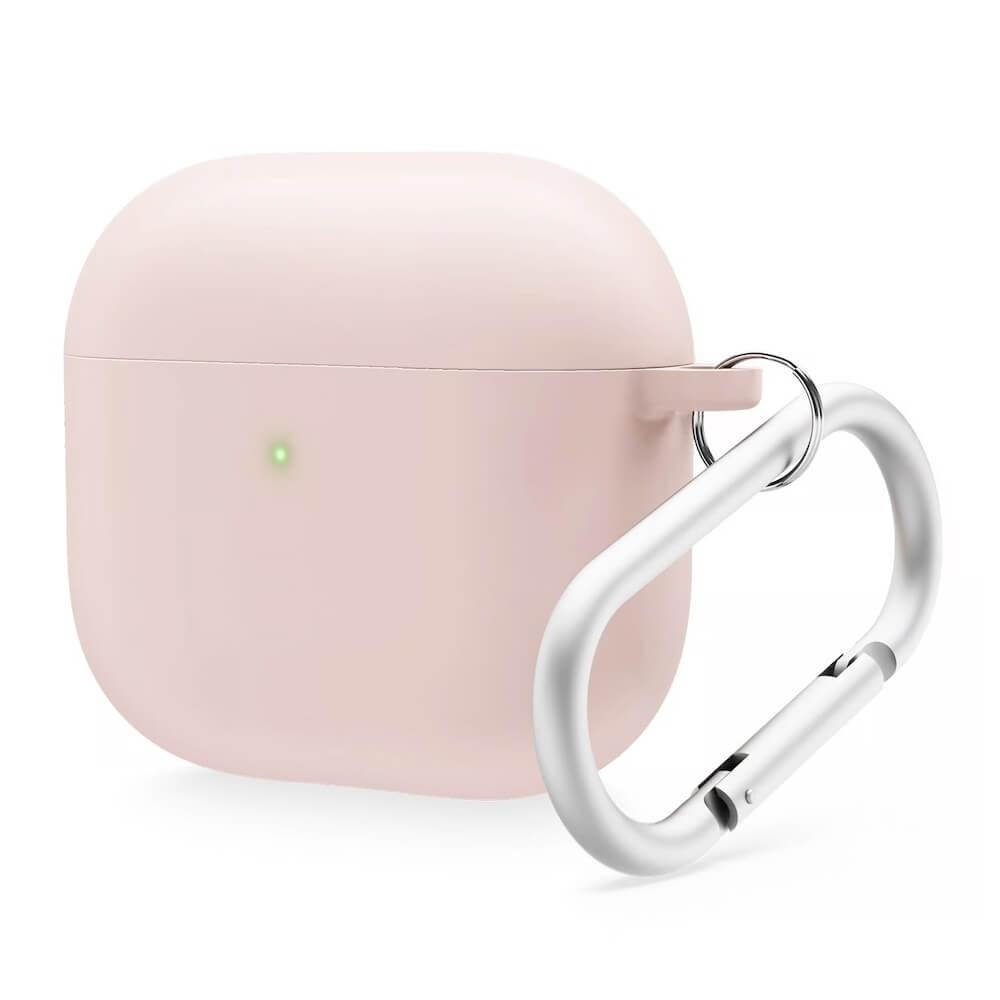 Elago AirPods 4 Liquid Hybrid Hang Case - твърд силиконов кейс с карабинер за Apple AirPods 4 (розов)