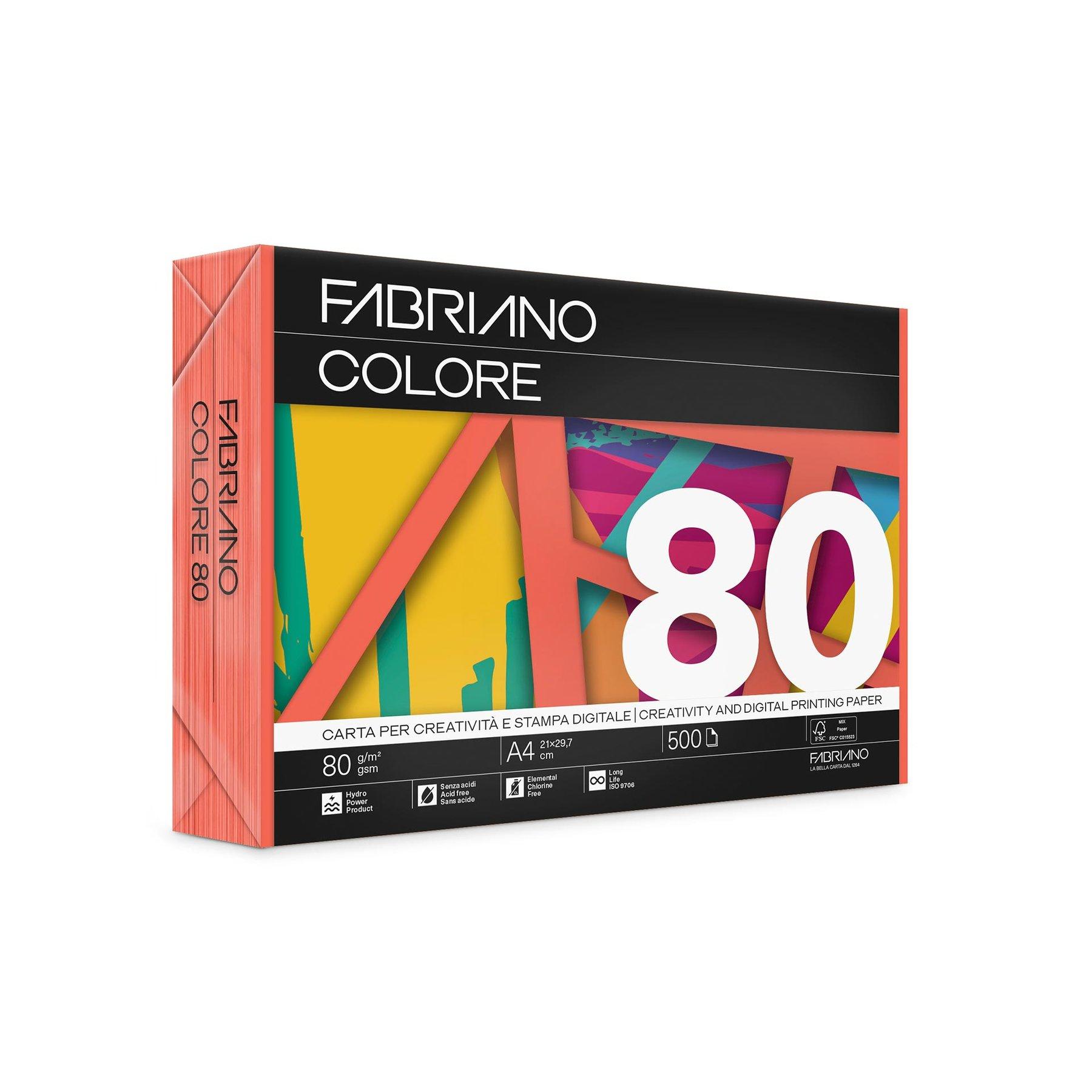 Fabriano Копирна хартия Colore, A4, 80 g/m2, портокал, 500 листа | JAR Computers Fabriano Копирна хартия Colore, A4, 80 g/m2, портокал, 500 листа