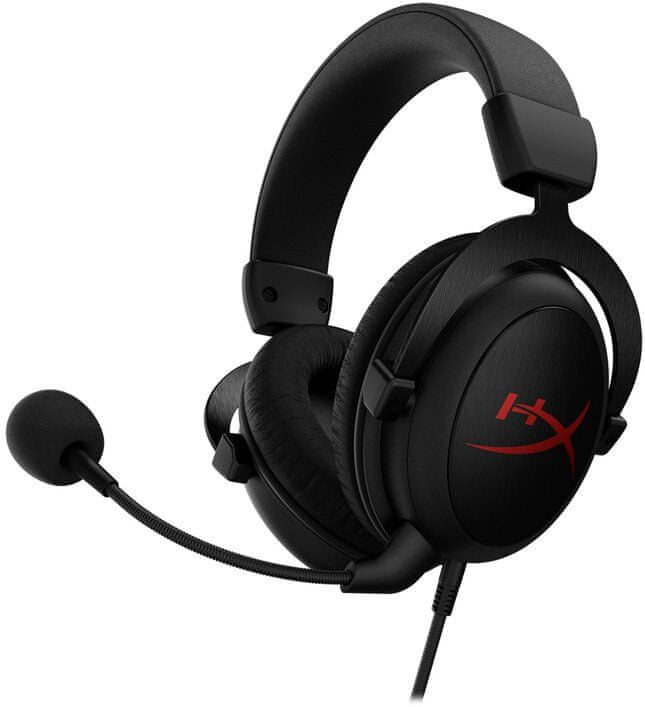 Гейминг слушалки HyperX - Cloud Core + 7.1, черни/червени