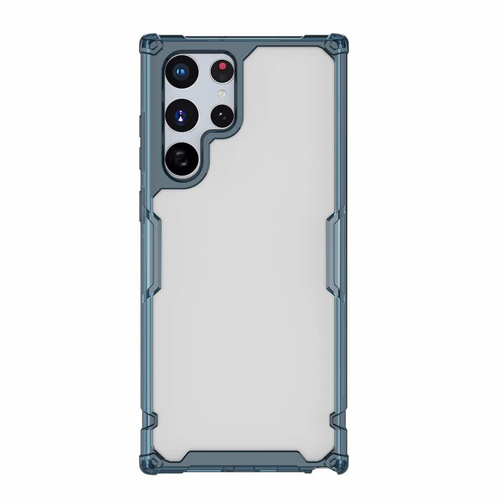Хибриден удароустойчив кейс с Samsung Galaxy S22 Ultra - Nillkin Nature TPU Pro Case (син) | JAR Computers Хибриден удароустойчив кейс с Samsung Galaxy S22 Ultra - Nillkin Nature TPU Pro Case (син)