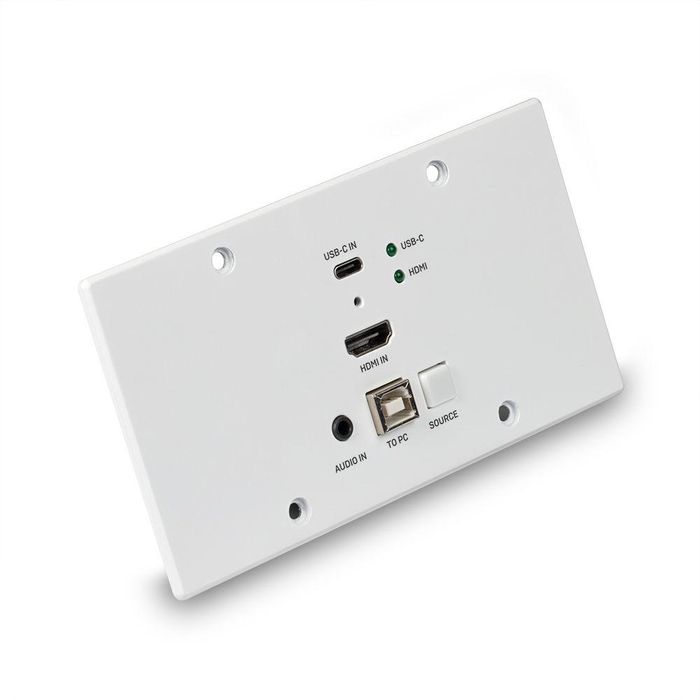LINDY LNY-38388 :: HDMI 4K60 & Type-C HDBaseT EU Wall Plate KVM екстендър, предаващ модул, Cat. 6, 150.0 м