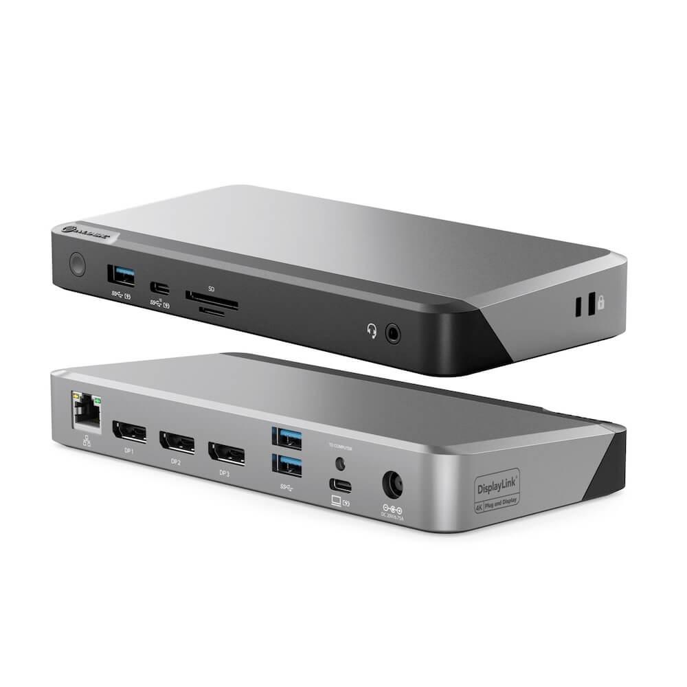 Мултифункционална док станция за свързване на допълнителна периферия за компютри с USB-C порт - Alogic DX3 Triple 4K Display USB-C Docking Station (тъмносив) | JAR Computers Мултифункционална док станция за свързване на допълнителна периферия за компютри с USB-C порт - Alogic DX3 Triple 4K Display USB-C Docking Station (тъмносив)