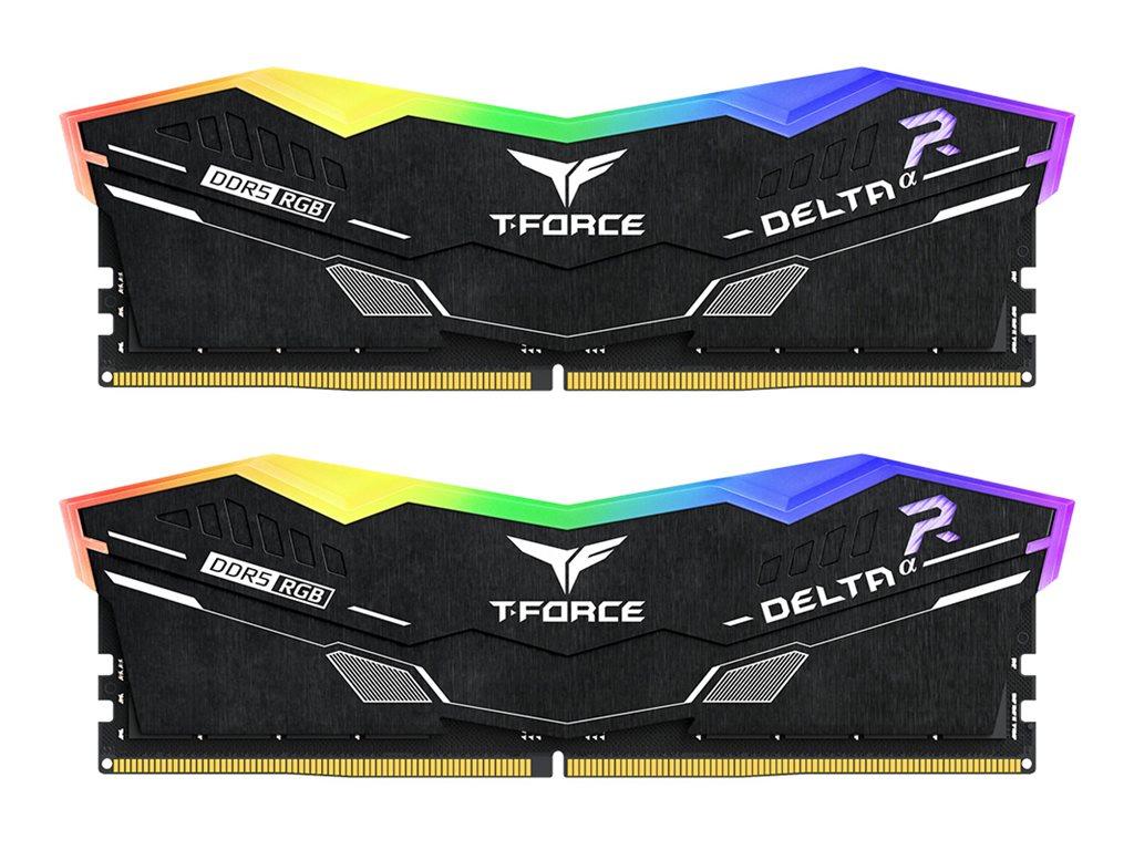 RAM TeamGroup T-Force Delta DIMM 32GB Dual-Kit DDR5-6000 CL30 - RGB Black | JAR Computers RAM TeamGroup T-Force Delta DIMM 32GB Dual-Kit DDR5-6000 CL30 - RGB Black