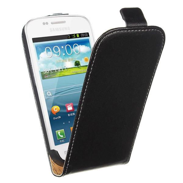 Вертикален кожен калъф за Samsung Galaxy S3 Mini i8190 - Leather Flip Case (черен) | JAR Computers Вертикален кожен калъф за Samsung Galaxy S3 Mini i8190 - Leather Flip Case (черен)