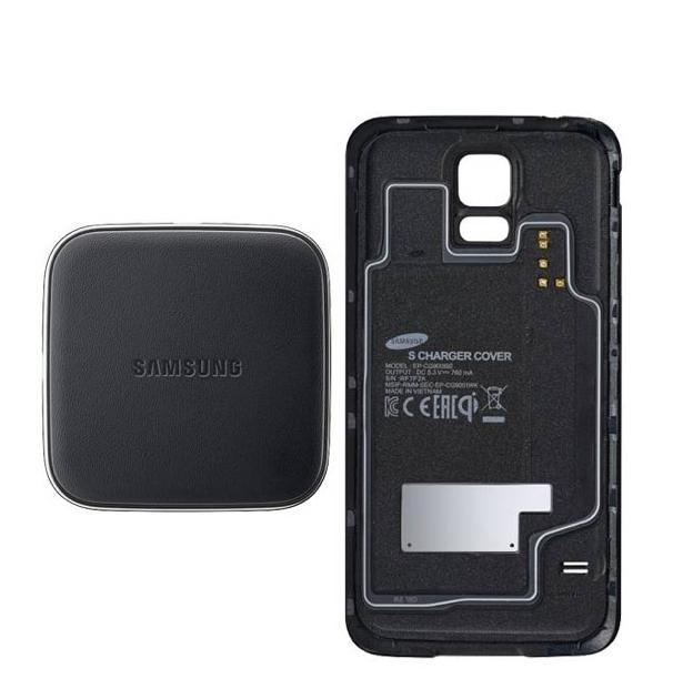 Заден капак и пад за безжично захранване на Samsung Galaxy S5 SM-G900 - Samsung Inductive Wireless Charging Kit EP-WG900 (черен) | JAR Computers Заден капак и пад за безжично захранване на Samsung Galaxy S5 SM-G900 - Samsung Inductive Wireless Charging Kit EP-WG900 (черен)